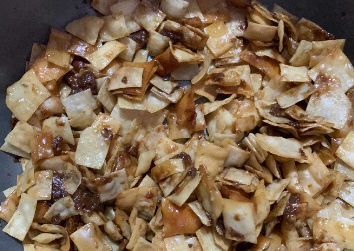 Keripik Pangsit Karamel Mocca