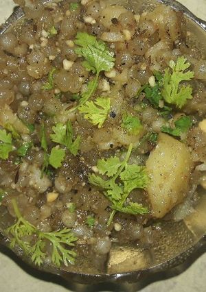 A picture of Sabudana upma.