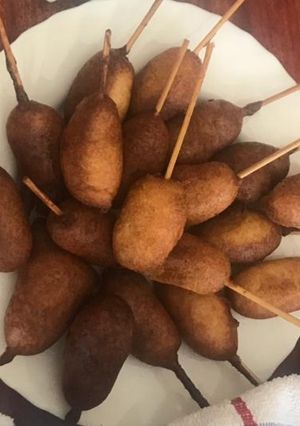 A picture of Corn dogs.