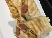 A picture of chicken tortilla shawarma
