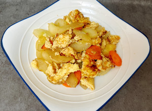 大黃瓜炒蛋 的食譜成品照片