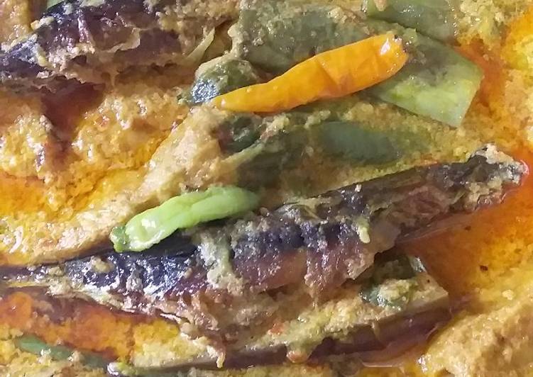 Ikan panggang(asap) masak santan
