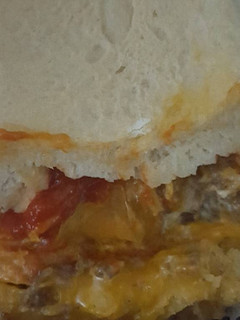 A picture of Cheeseburger stuffed bread.