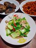 Tumis bokcoy jamur tiram