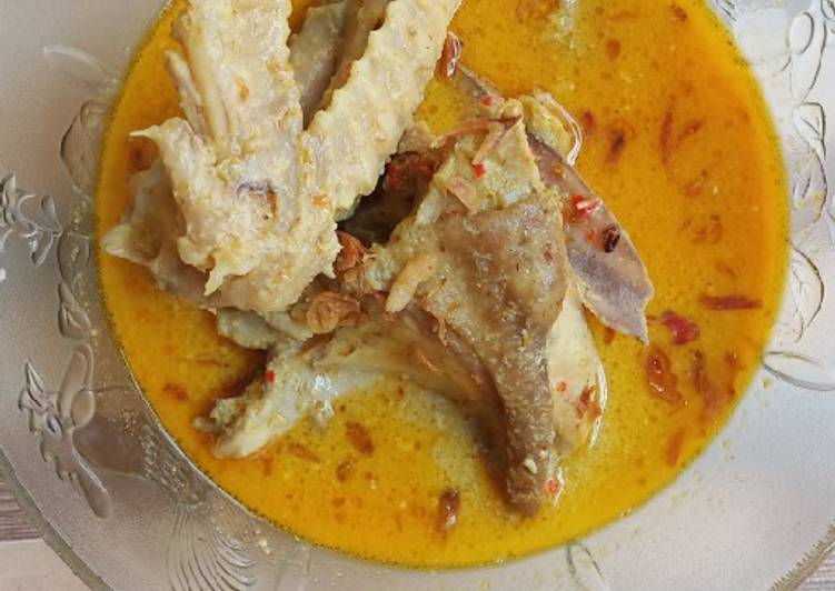 Langkah Menyiapkan Opor Ayam Kampung Sederhana yang enak