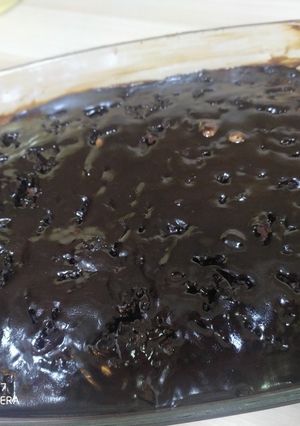 عکسی از دستور کیک خیس شکلاتی