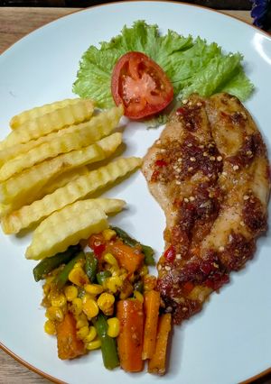 Foto resep Dori Panggang Saus Pedas