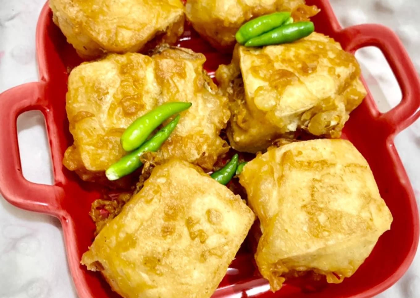 Tahu goreng isi sayuran