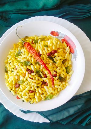 A picture of Masala Puffed Rice (No-fry puffed Rice snacks 😋😋).