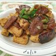 Stir fry tofu and chinnesse sausage