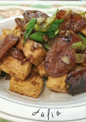 Foto resep Stir fry tofu and chinnesse sausage