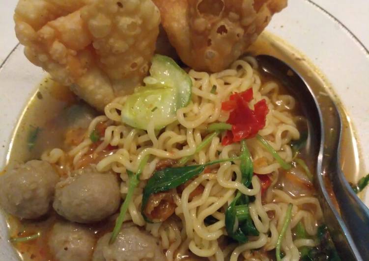 Resep: Mie bakso sambal Lamongan 🍜🍜 yang Renyah