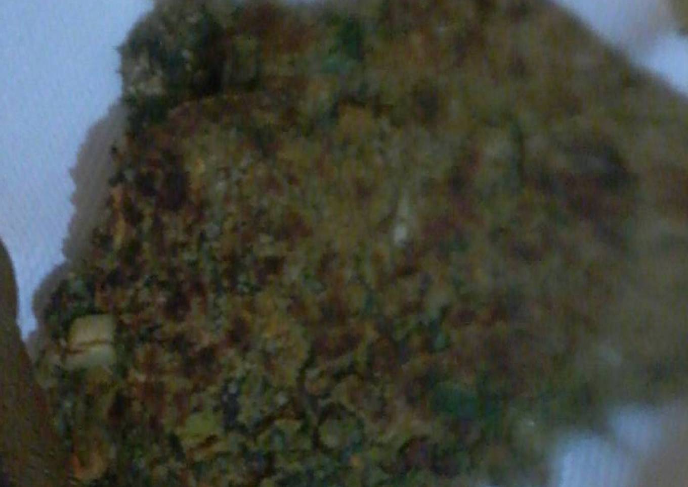 Milanesa de acelga y lentejas