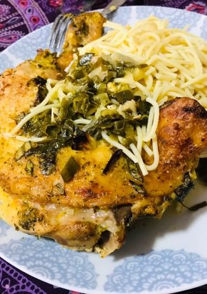 Una foto de Pollo a la naranja
