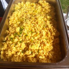 Scrambled eggs A picture of Scrambled eggs.
