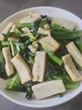 Sautéed Choy Sum with Fish Block