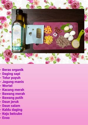 Foto resep Mpasi 6+ (Bubur telur puyuh daging sapi)