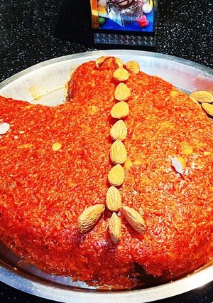 हार्ट शेप गाजर हलवा(Heart shape gajar halwa recipe in Hindi) रेसिपी मुख्य फोटो