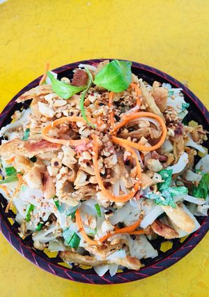 Hình của món Mít trộn chay.