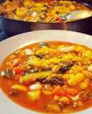 Arroz meloso con acelgas. Arròs en bledes