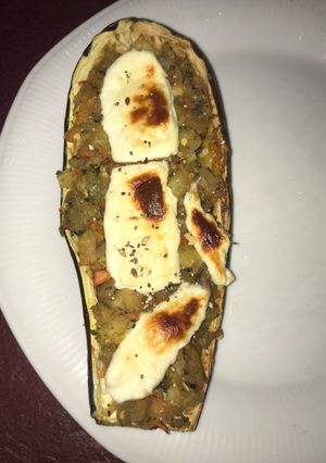 Una foto de Berenjenas rellenas vegetarianas