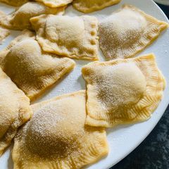 A picture of Homemade Chicken Ravioli.