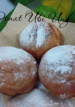 Foto resep Donat Ubi Ungu isi cokelat