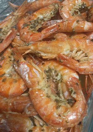 Una foto de Gambas al horno