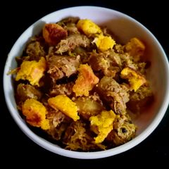 Mocha Ghonto/Banana flower curry(Bangladesh) A picture of Mocha Ghonto/Banana flower curry(Bangladesh).