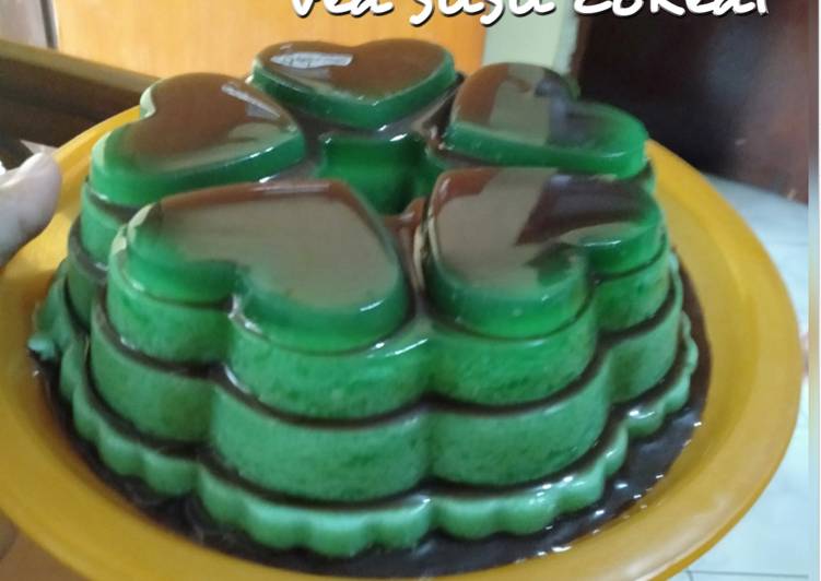 51.Puding Lumut Vla susu coklat