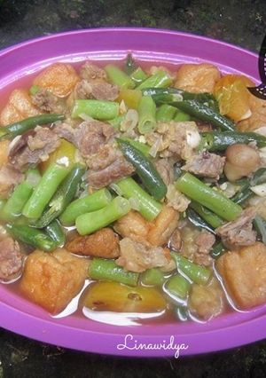 Foto resep Asem asem tahu buncis daging