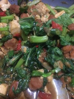 Foto resep Tumis sawi tahu sosis