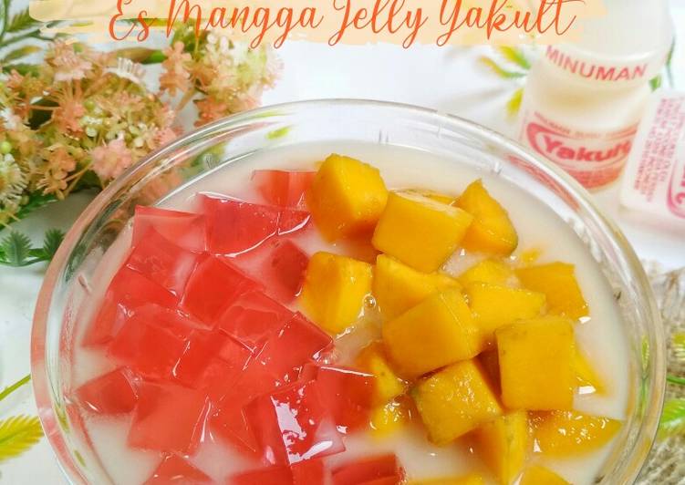 Resep masakan Es Mangga Jelly Yakult 🍧 | Cara Membuat Es Mangga Jelly Yakult 🍧 Yang Menggugah Selera