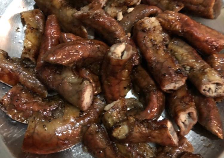 ไส้ทอดพริกไทยดำไร้น้ำมัน