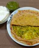 Stuffed Cauliflower-Tuvar-Matar Paratha