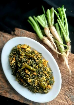 টাঁকি মাছ দিয়ে মূলা শাক ভাজি (taki mach diye mulo saag bhaji recipe in Bengali) রেসিপির প্রধান ছবি