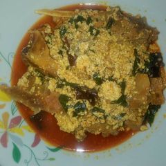 Egusi soup A picture of Egusi soup.