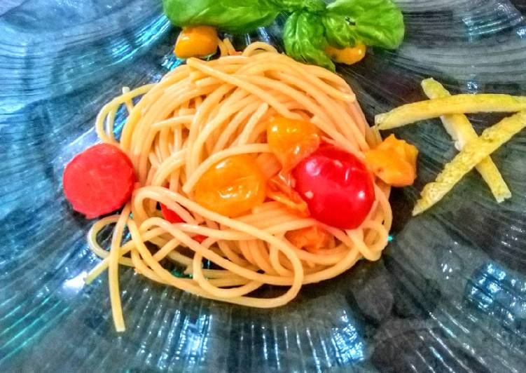 Spaghetti pomodorino rosso e giallo