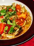 Fagioli italian stew with orzo pasta and veggies