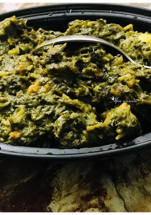 A picture of Palak gosht.