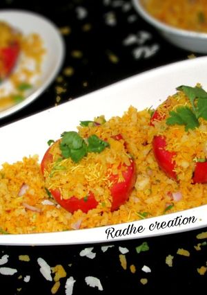 ટોમેટો પૌવા સલાડ ઓઇલ ફ્રી રેસીપી મુખ્ય ફોટો