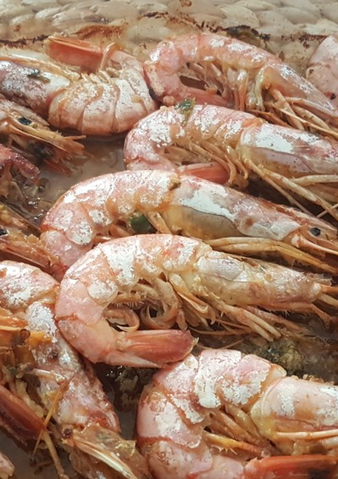 Una foto de Gambas al horno