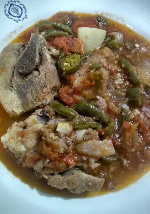 Una foto de Costilla de cerdo a la mexicana y un toque de nopales