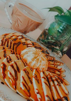 عکسی از دستور پنکیک🥞 🥰فسقلی خوشمزه😍🥞