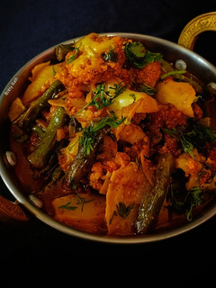 A picture of Phulakobi beans tarkari.