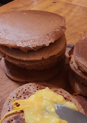 Una foto de Hotcake saludable de cacao