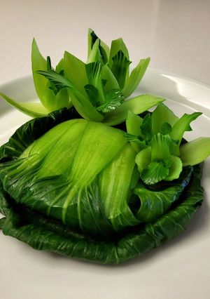碧玉花開:餐桌上的新綠「青江菜」花 的食譜成品照片