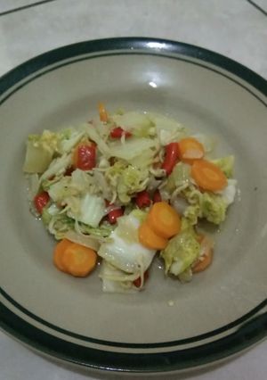 Foto resep Tumis sawi teri 😗