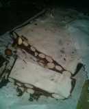 Turrón de chocolate negro, blancomani y pasas de uva!!