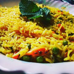 A picture of Vegetable Mint Pulao.